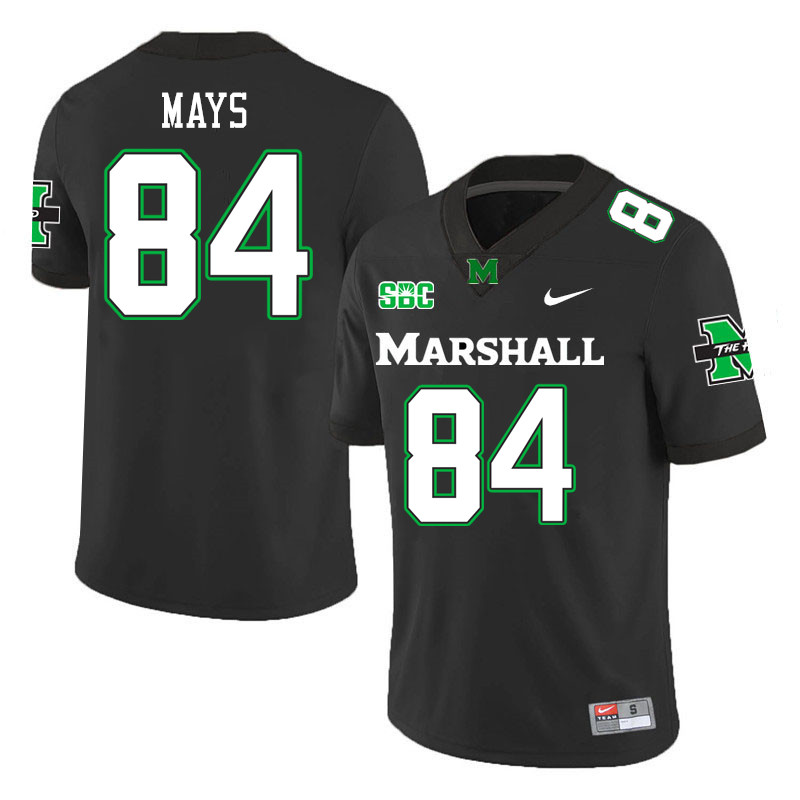 Men #84 Antwaan Mays Marshall Thundering Herd SBC Conference College Football Jerseys Stitched-Black